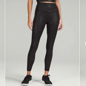 Lululemon Wunder Train High-Rise Tight 25” *Foil in Radiate Foil Print Black